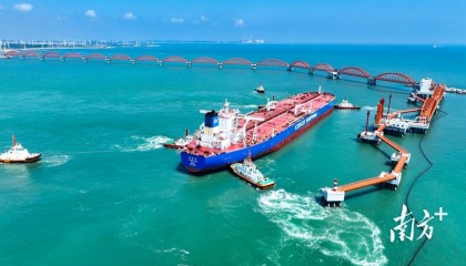 广东石化原油码头接卸原油超5000万吨