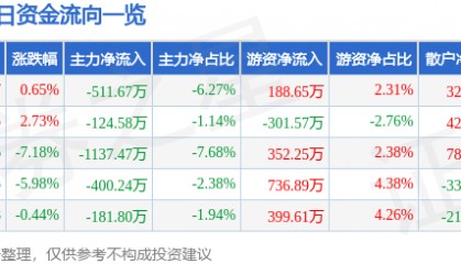 股票行情快报：神思电子（300479）3月25日主力资金净卖出511.67万元